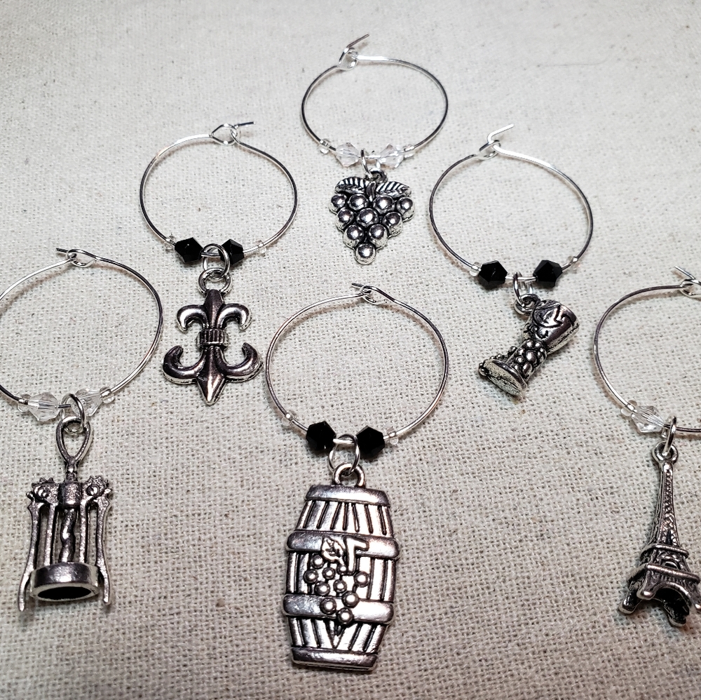 Handmade Wine Charms Paris Wine
